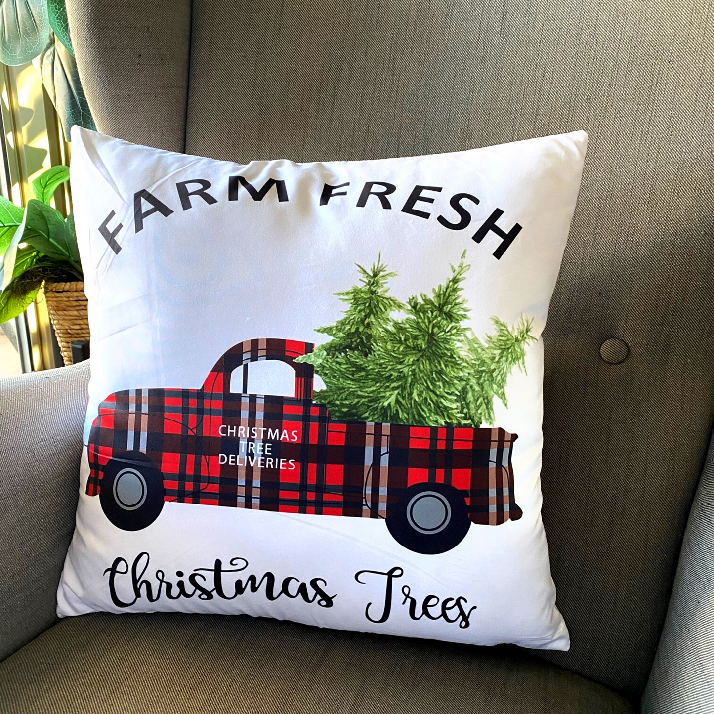 Farmhouse Chic Christmas Pillow Covers (2 Options Available)