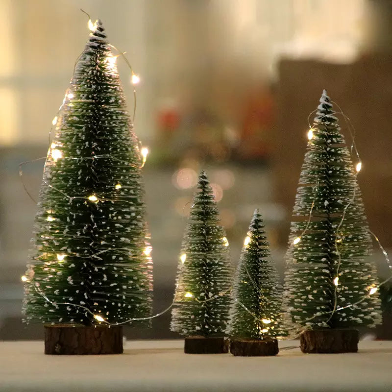 Miniature Pine Artificial Christmas Tree Decoration (Set of 3)