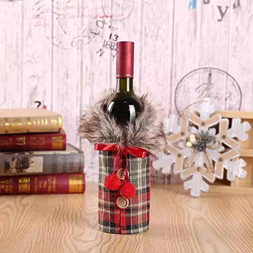 Christmas Wine Bottle Covers (Set of 2)