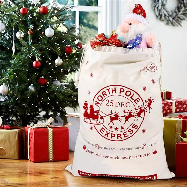 Bolsa de regalo de Navidad con cordón