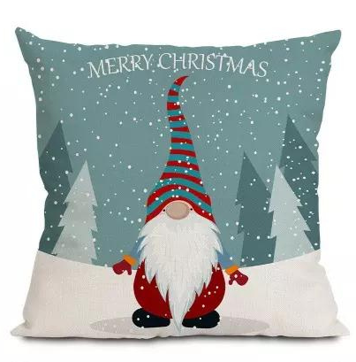 Holiday Gnome Christmas Pillow Cover