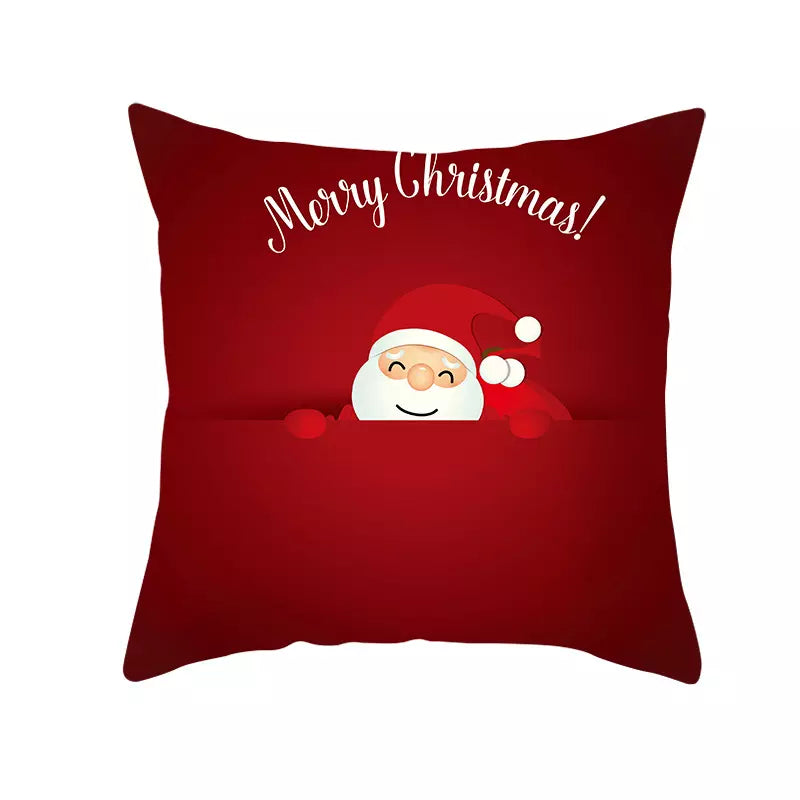 Peek-A-Boo Santa  Christmas Pillow Cover